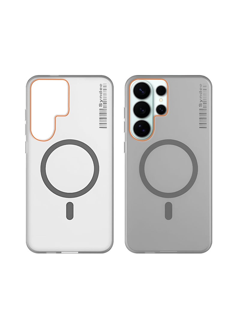 سيندي غطاء هاتف سامسونج جالاكسي S26 ألترا 5G 2026 من سلسلة سيندي، هجين نصف شفاف مع ماجسيف وشحن مغناطيسي، حواف مرتفعة للكاميرا، تصميم أنيق، رمادي (MCMPMN) - Image 2